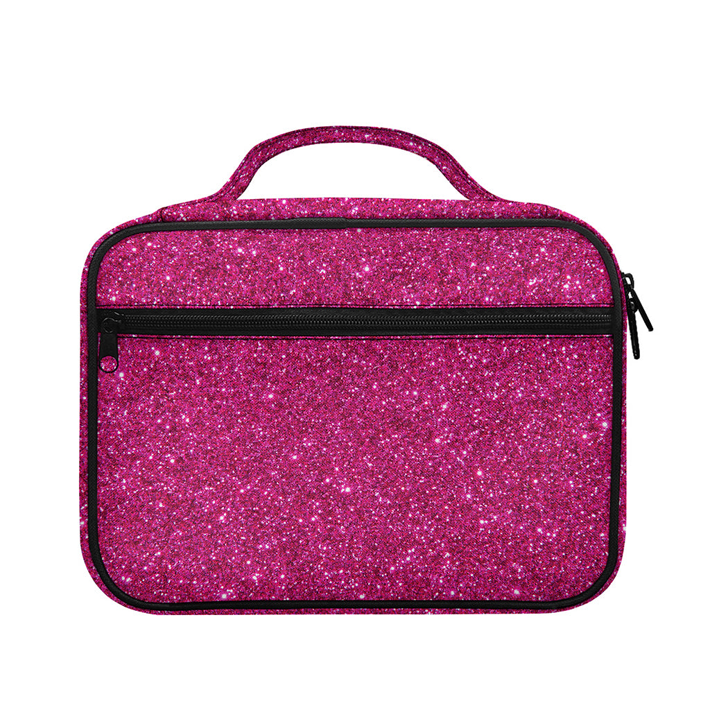 Magenta Pink (NOT Real) Glitter Print Briefcase Bible Bag