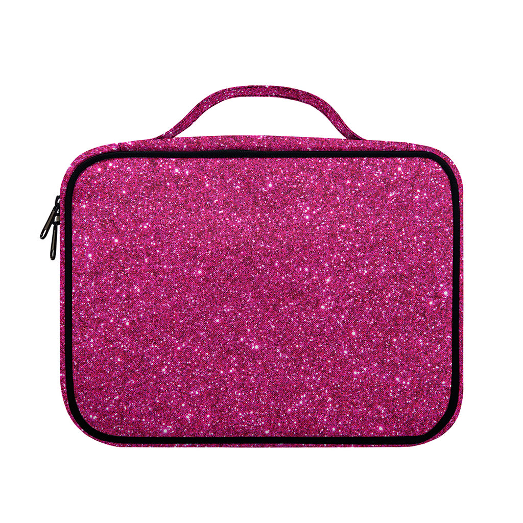 Magenta Pink (NOT Real) Glitter Print Briefcase Bible Bag