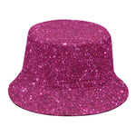 Magenta Pink (NOT Real) Glitter Print Bucket Hat