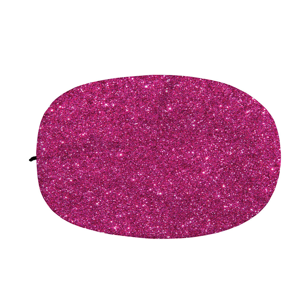 Magenta Pink (NOT Real) Glitter Print Car Side Mirror Covers