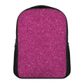 Magenta Pink (NOT Real) Glitter Print Casual Backpack