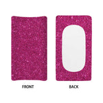 Magenta Pink (NOT Real) Glitter Print Changing Pad Cover