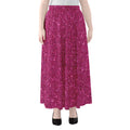 Magenta Pink (NOT Real) Glitter Print Chiffon Maxi Skirt