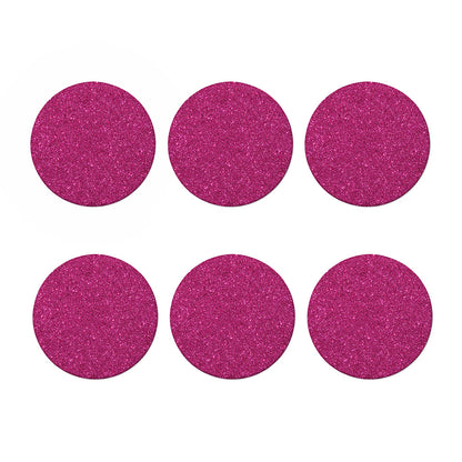 Magenta Pink (NOT Real) Glitter Print Coaster Set