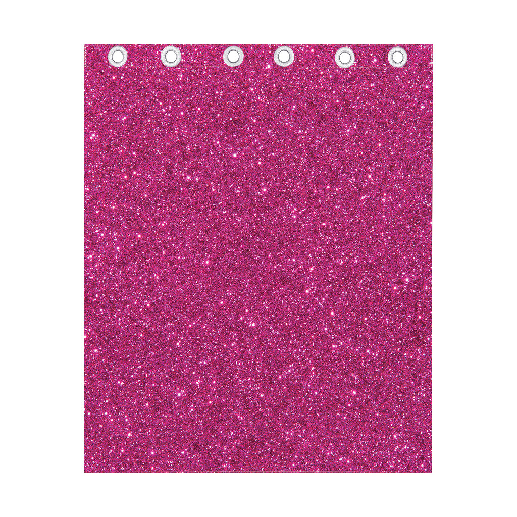 Magenta Pink (NOT Real) Glitter Print Curtain
