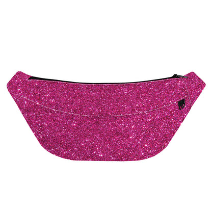 Magenta Pink (NOT Real) Glitter Print Fanny Pack