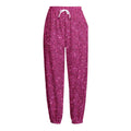 Magenta Pink (NOT Real) Glitter Print Fleece Lined Knit Pants