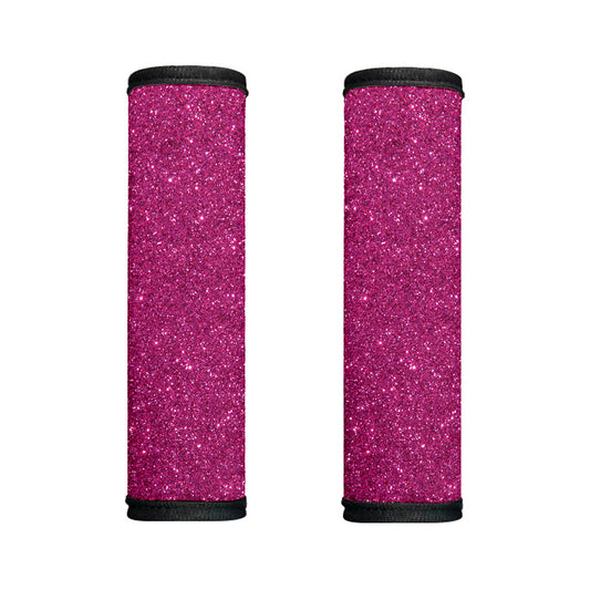 Magenta Pink (NOT Real) Glitter Print Handle Covers