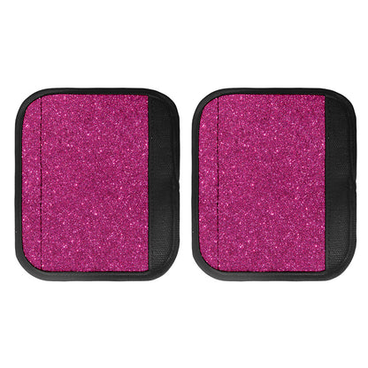 Magenta Pink (NOT Real) Glitter Print Handle Covers