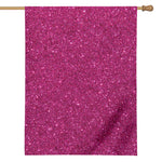 Magenta Pink (NOT Real) Glitter Print House Flag