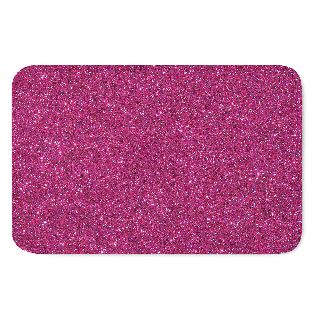 Magenta Pink (NOT Real) Glitter Print Indoor Door Mat