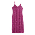 Magenta Pink (NOT Real) Glitter Print Jersey Midi Cami Dress