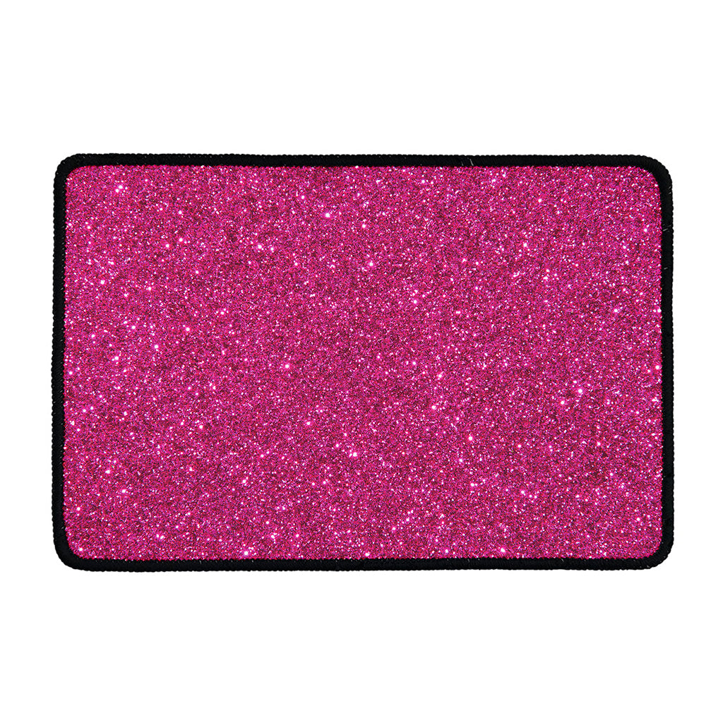 Magenta Pink (NOT Real) Glitter Print Kitchen Mat