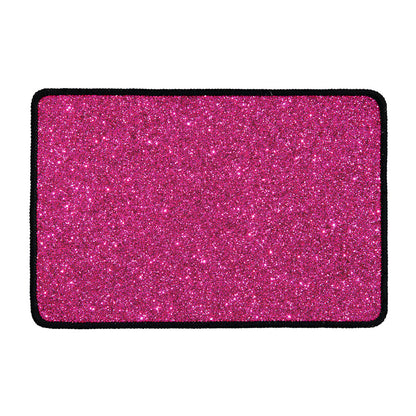 Magenta Pink (NOT Real) Glitter Print Kitchen Mat
