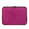 Magenta Pink (NOT Real) Glitter Print Laptop Sleeve