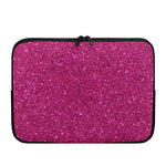 Magenta Pink (NOT Real) Glitter Print Laptop Sleeve