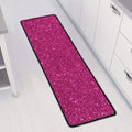 Magenta Pink (NOT Real) Glitter Print Long Kitchen Mat
