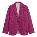 Magenta Pink (NOT Real) Glitter Print Men's Blazer