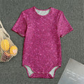 Magenta Pink (NOT Real) Glitter Print Men's Bodysuit