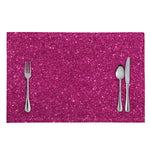 Magenta Pink (NOT Real) Glitter Print Placemat
