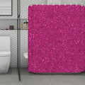 Magenta Pink (NOT Real) Glitter Print Polyester Shower Curtain