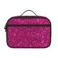 Magenta Pink (NOT Real) Glitter Print Portable Lunch Bag