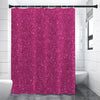 Magenta Pink (NOT Real) Glitter Print Premium Shower Curtain