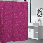 Magenta Pink (NOT Real) Glitter Print Premium Shower Curtain