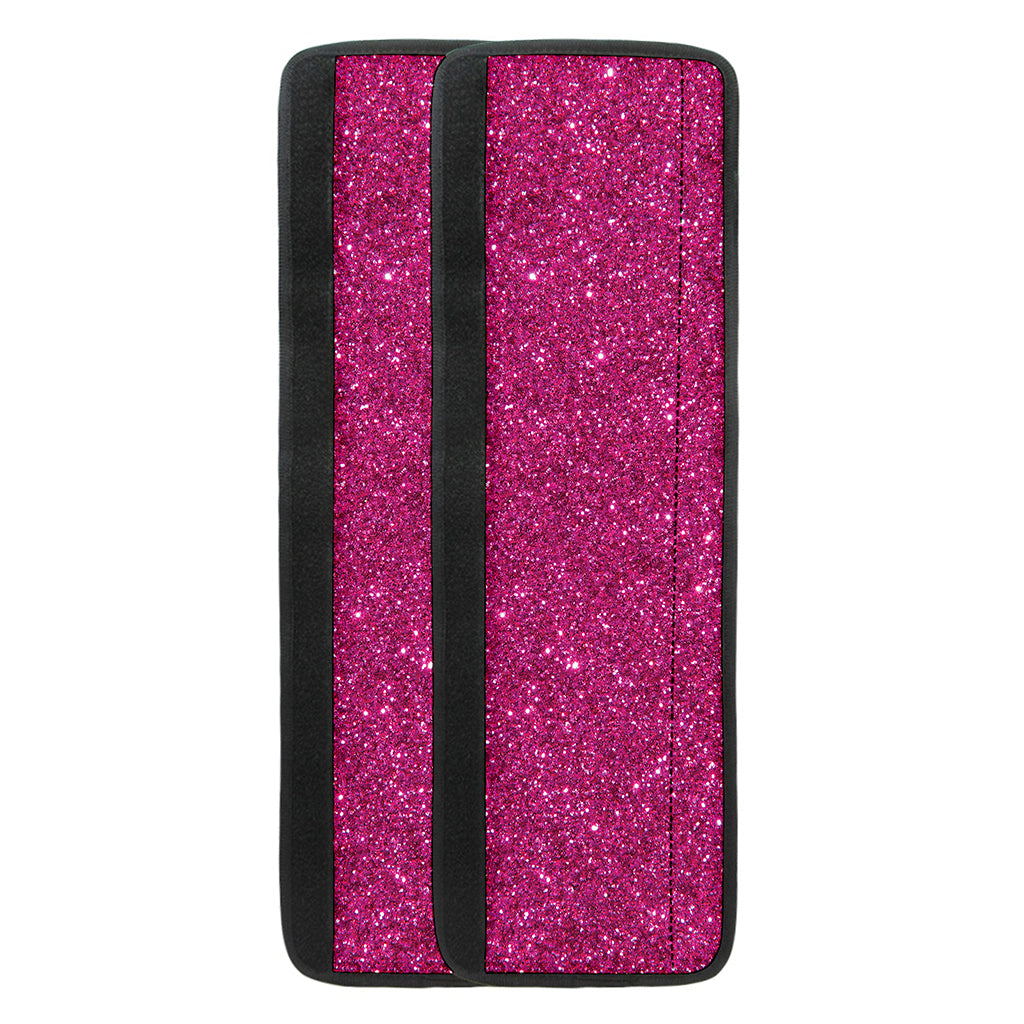 Magenta Pink (NOT Real) Glitter Print Refrigerator Handle Covers
