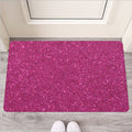 Magenta Pink (NOT Real) Glitter Print Rubber Doormat