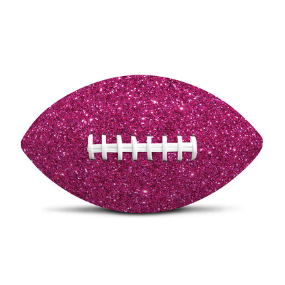 Magenta Pink (NOT Real) Glitter Print Rugby Ball