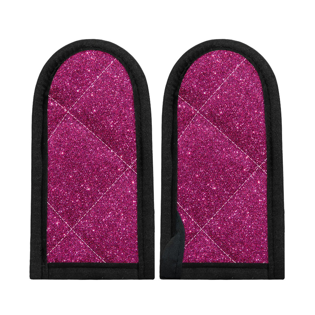 Magenta Pink (NOT Real) Glitter Print Skillet Handle Cover