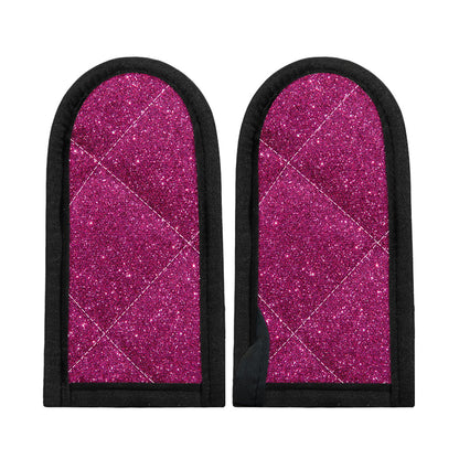 Magenta Pink (NOT Real) Glitter Print Skillet Handle Cover