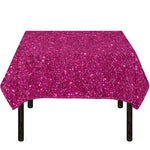 Magenta Pink (NOT Real) Glitter Print Tablecloth