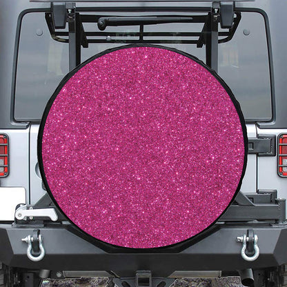 Magenta Pink (NOT Real) Glitter Print Tire Cover