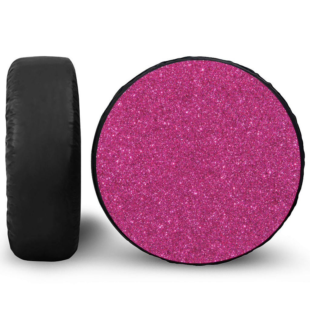 Magenta Pink (NOT Real) Glitter Print Tire Cover