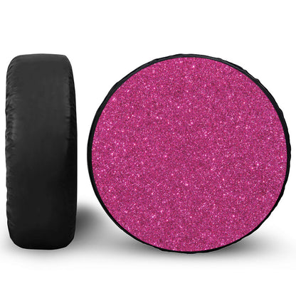 Magenta Pink (NOT Real) Glitter Print Tire Cover