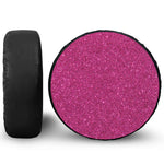 Magenta Pink (NOT Real) Glitter Print Tire Cover