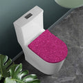 Magenta Pink (NOT Real) Glitter Print Toilet Lid Cover