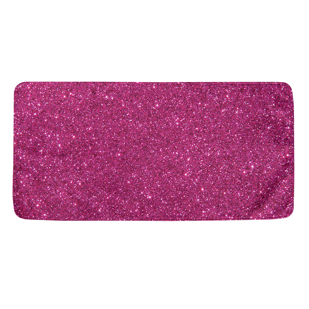 Magenta Pink (NOT Real) Glitter Print Towel