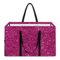 Magenta Pink (NOT Real) Glitter Print Utility Tote Bag