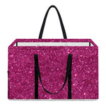 Magenta Pink (NOT Real) Glitter Print Utility Tote Bag