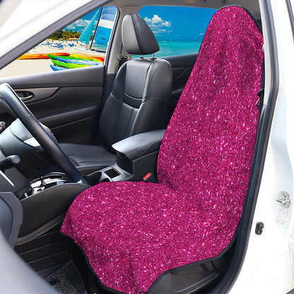 Magenta Pink (NOT Real) Glitter Print Waterproof Car Seat Cover