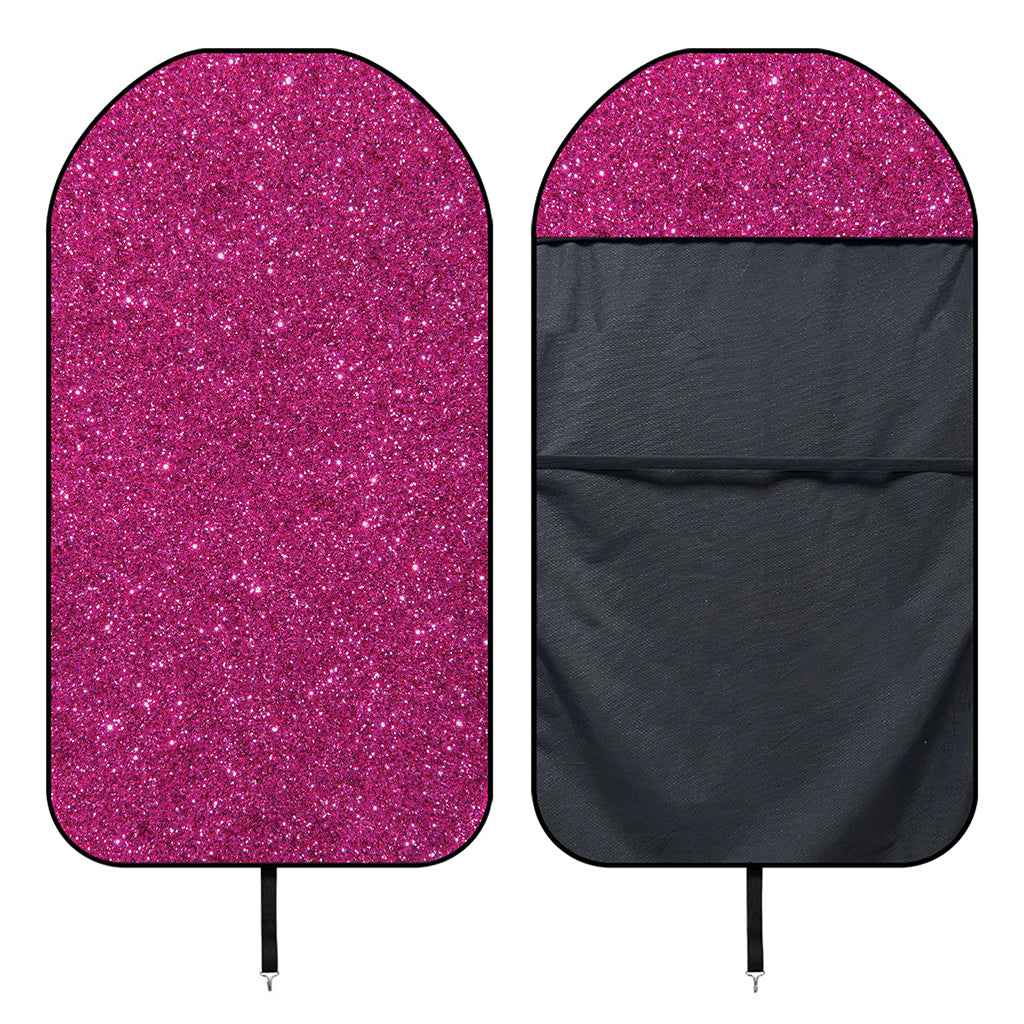 Magenta Pink (NOT Real) Glitter Print Waterproof Car Seat Cover