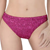 Magenta Pink (NOT Real) Glitter Print Women's Thong