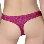 Magenta Pink (NOT Real) Glitter Print Women's Thong