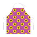 Magenta Pink Sunflower Pattern Print Adjustable Apron
