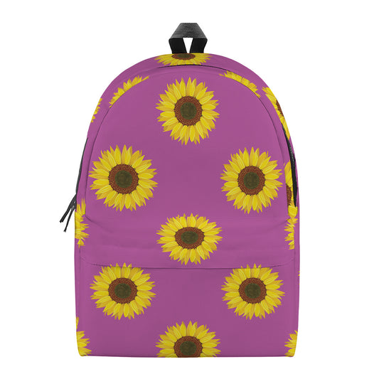 Magenta Pink Sunflower Pattern Print Backpack