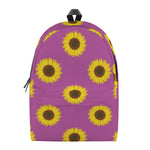 Magenta Pink Sunflower Pattern Print Backpack