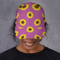 Magenta Pink Sunflower Pattern Print Baseball Cap